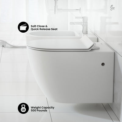 St. Tropez Wall Hung Toilet Bundle (SM-WT449, SM-WC424, SM-WC001C)