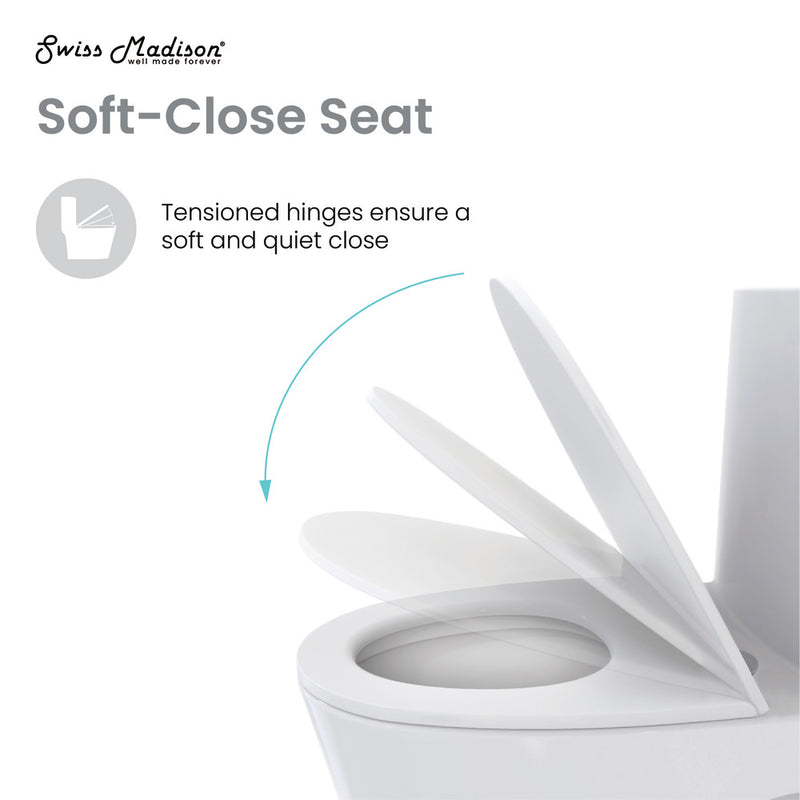 Classe Two-Piece Elongated Left Side Flush Handle Toilet 1.28 gpf