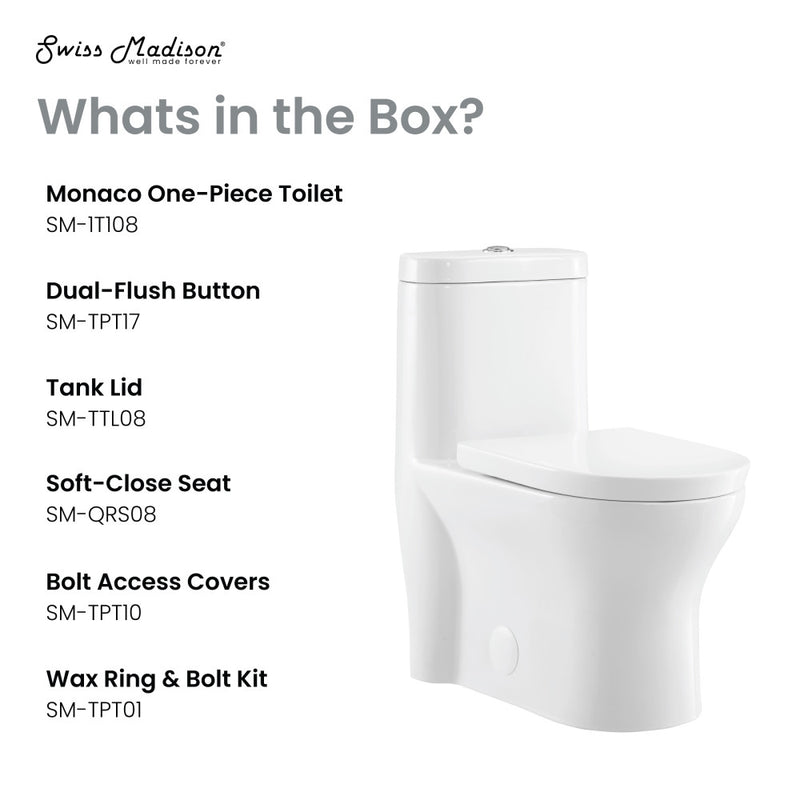 Monaco One-Piece Elongated Toilet Dual-Flush 1.1/1.6 gpf