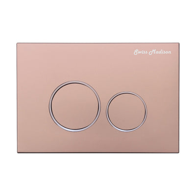 Wall Mount Dual Flush Actuator plate in Rose Gold