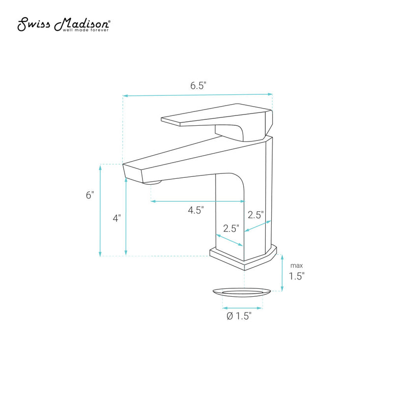 Voltaire Single Hole, Single-Handle, Bathroom Faucet in Matte Black