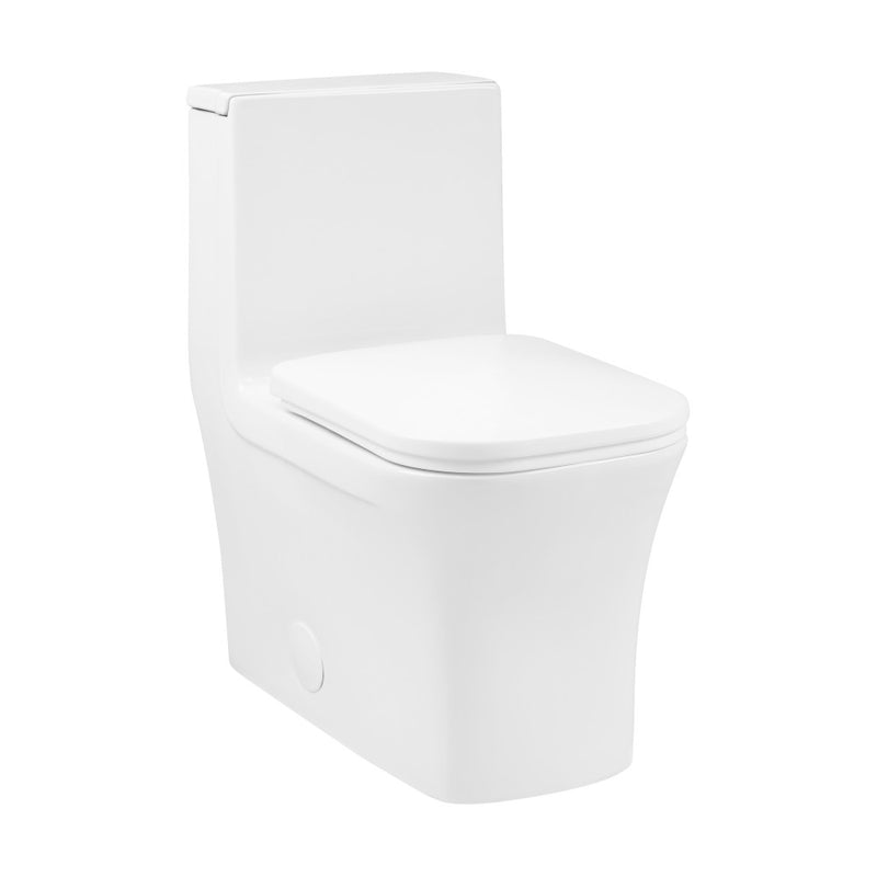 Concorde One Piece Square Right Side Flush Handle Toilet 1.28 gpf ...
