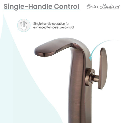 Chateau Single Hole, Single-Handle, High Arc Bathroom Faucet in Oil Rubbed Bronze