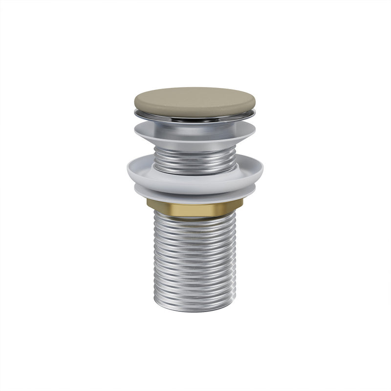 Lisse Concrete Bathroom Sink Non-Overflow Pop Up Drain in Matte Taupe