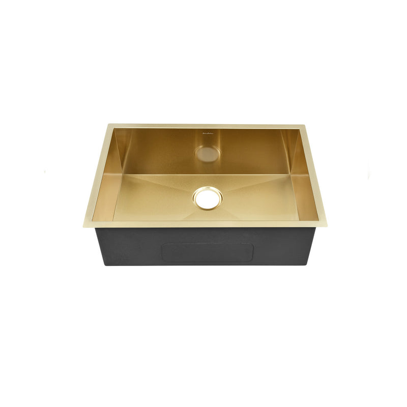 Tourner 26 x 18 Stainless Steel, Single Basin, Undermount Kitchen Sink, Gold