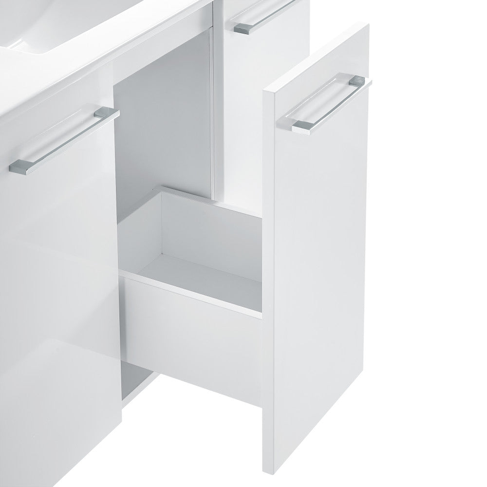Annecy 36" Freestanding Bathroom Vanity in White with Sink Top