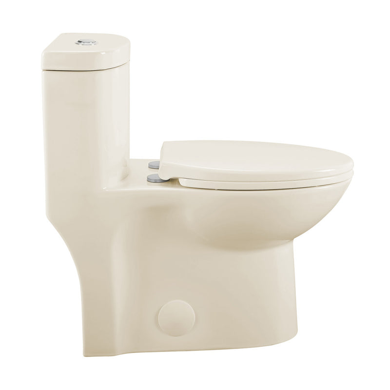 Sublime One-Piece Elongated Dual-Flush Toilet in Bisque 1.1/1.6 gpf