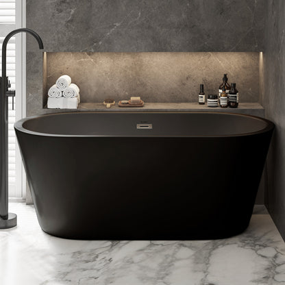 Claire 60" Freestanding Bathtub in Matte Black