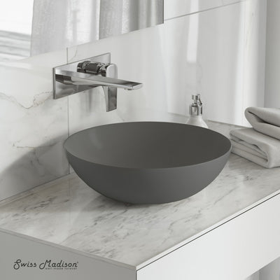 Classe 16 Color Ceramic Sink in Matte Grey