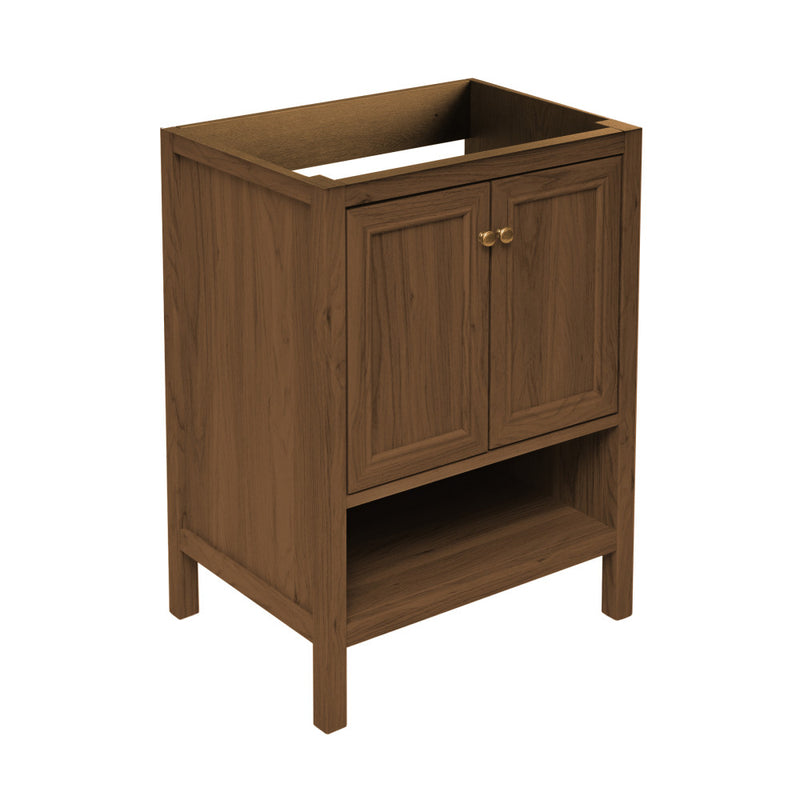 Chateau 24" Freestanding Bathroom Vanity Cabinet without Top in Brown Oak