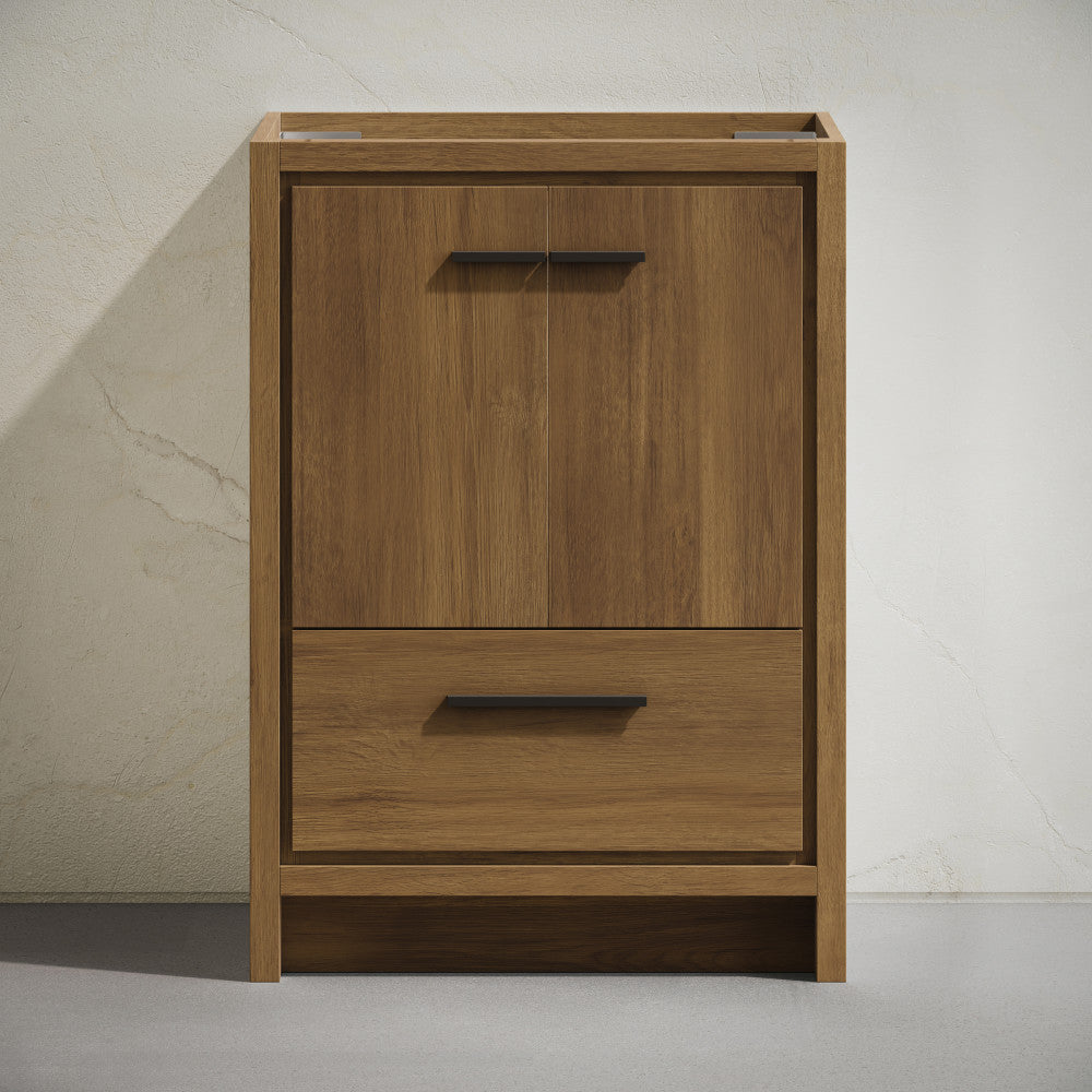 Virage 24" Freestanding Bathroom Vanity in Brown Oak without Sink Top