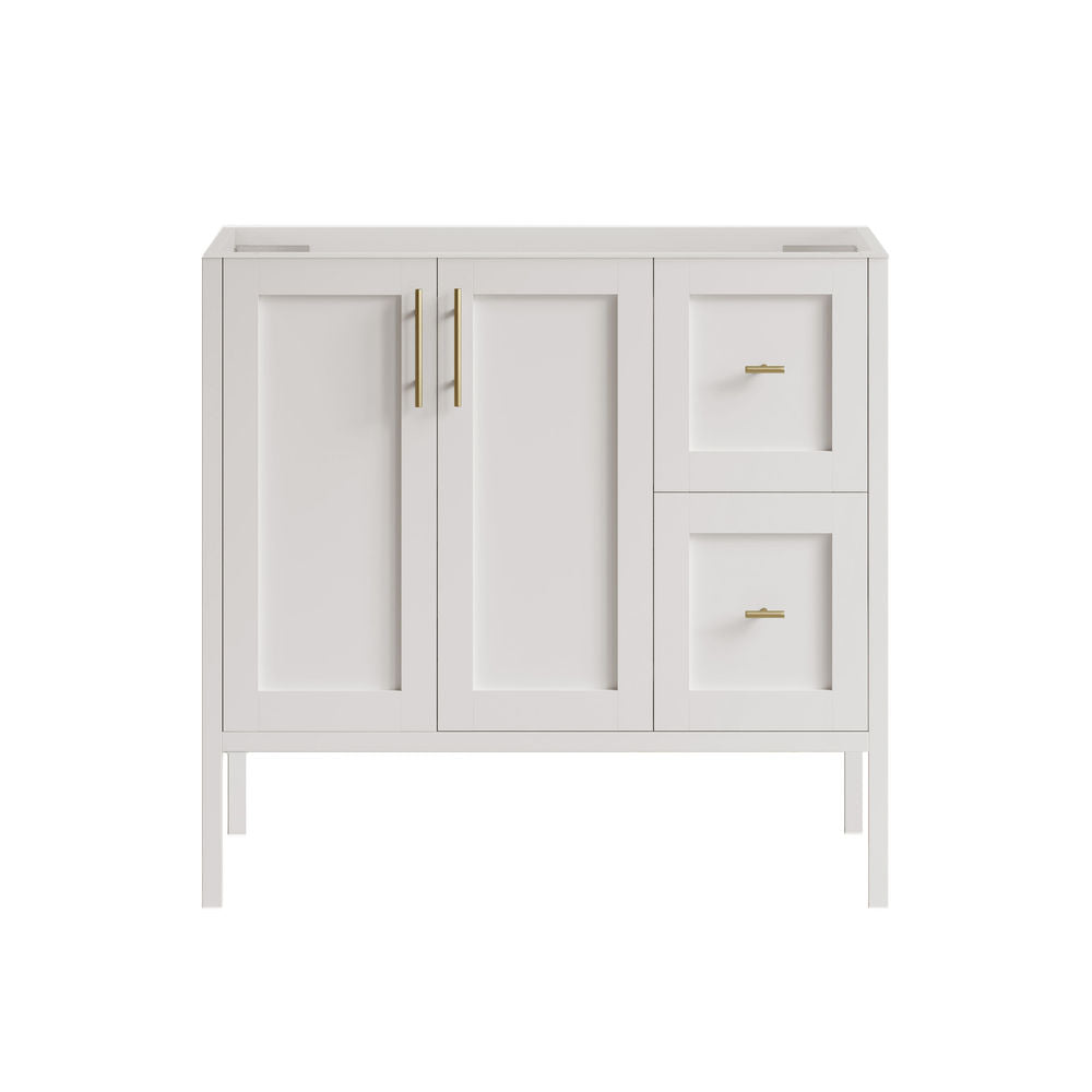 Forme 36" Modular Freestanding Bathroom Vanity Cabinet without Top in White
