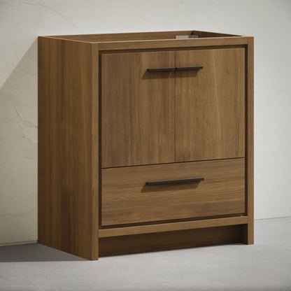 Virage 30" Freestanding Bathroom Vanity in Brown Oak without Sink Top