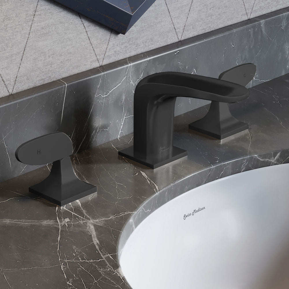 Chateau 8 in. Widespread, 2-Handle, Bathroom Faucet in Matte Black