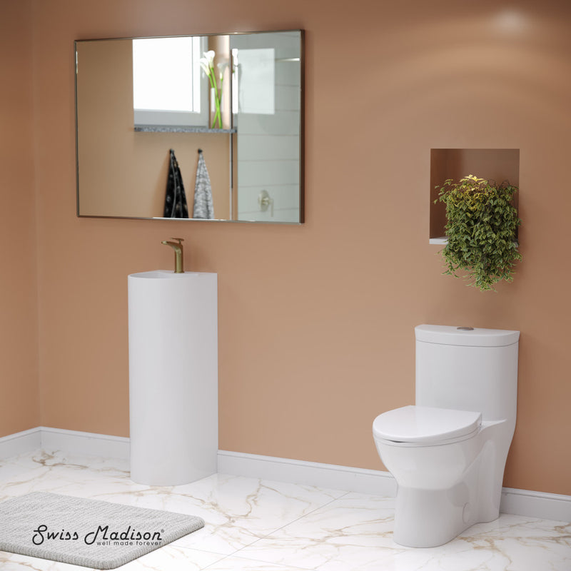 Sublime One Piece Elongated Toilet with Touchless Retrofit Dual Flush 1.1/1.6 gpf