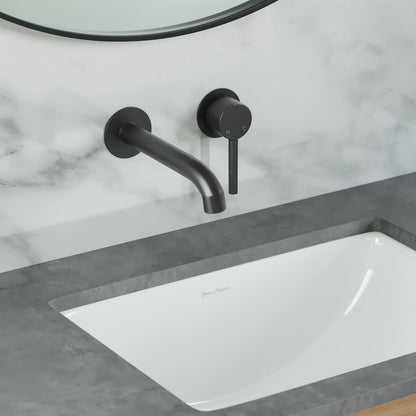 Ivy Single-Handle Wall Mount Bathroom Faucet in Matte Black