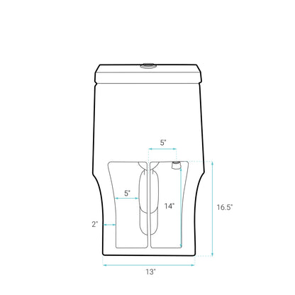 Virage One Piece Elongated Toilet with Touchless Retrofit Dual Flush 1.1/1.6 gpf