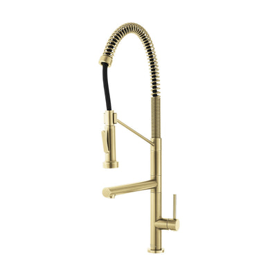 Nouvet Single Handle, Pull-Down Kitchen Faucet with Pot Filler in Brushed Gold