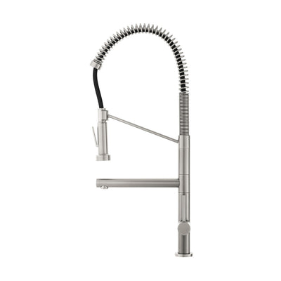 Nouvet Single Handle, Pull-Down Kitchen Faucet with Pot Filler in Brushed Nickel