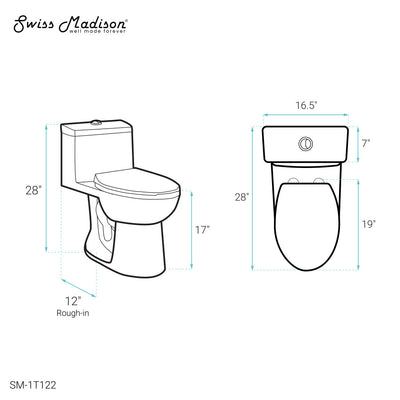 Avallon One-Piece Elongated Dual Flush-Toilet 1.1/1.6 gpf