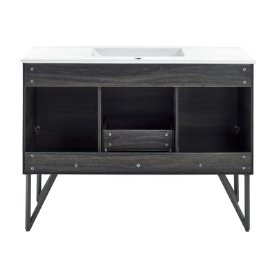 Annecy 48" Freestanding Bathroom Vanity in Black Walnut with Sink Top