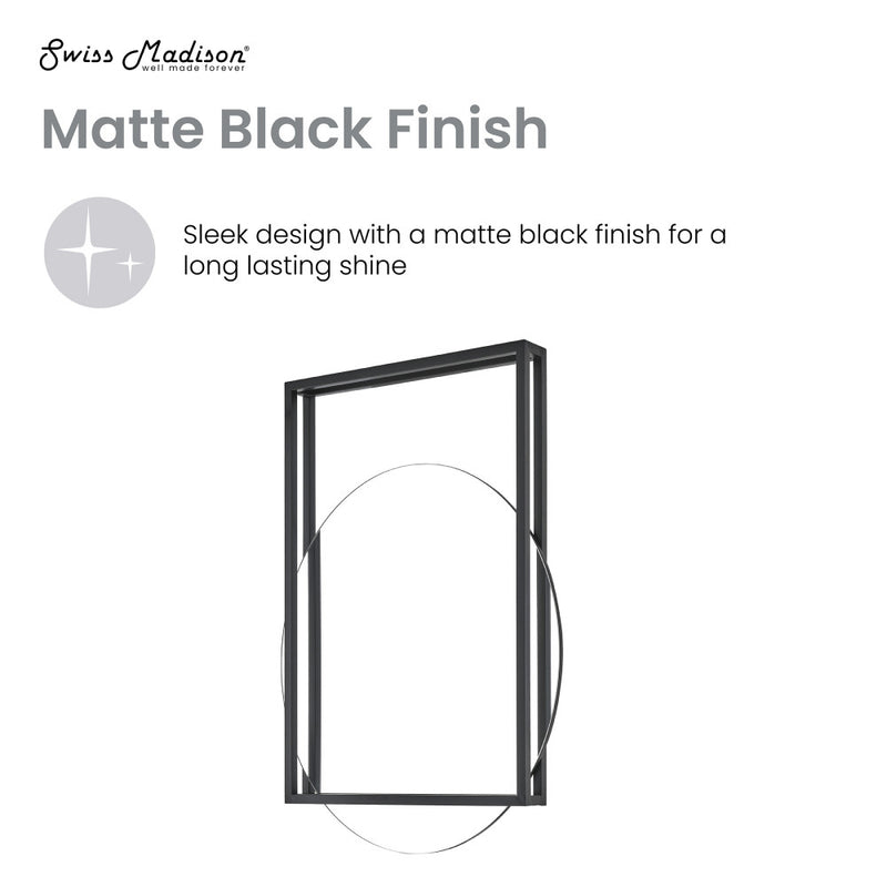 Pierre 35.5" Vanity Mirror in Matte Black