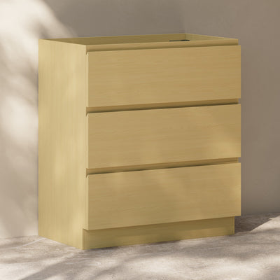 Liberte 30" Freestanding Bathroom Vanity Cabinet without Top in Natural Oak