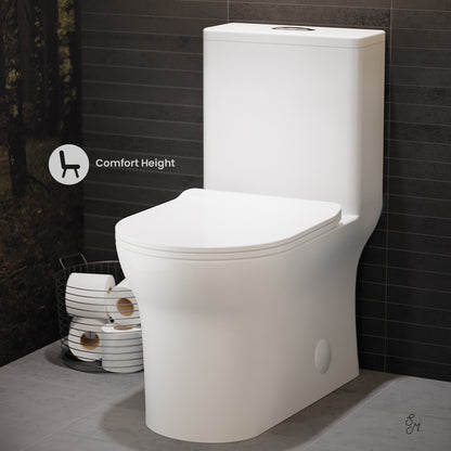 Burdon One Piece Square Toilet Dual Flush 1.1/1.6 gpf (6-Pack)