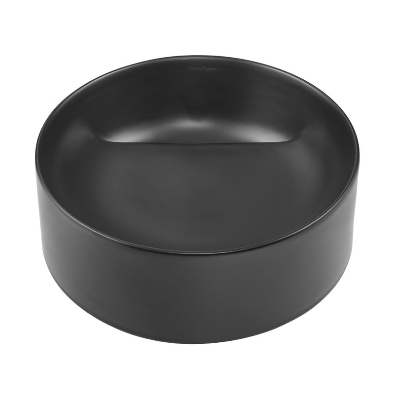 Beau 16.5" Round Vessel Bathroom Sink in Matte Black