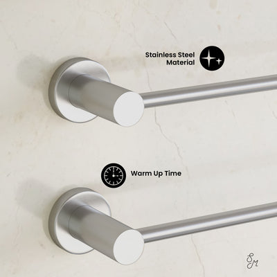 Claire 3-Bar Electric Towel Warmer in Chrome