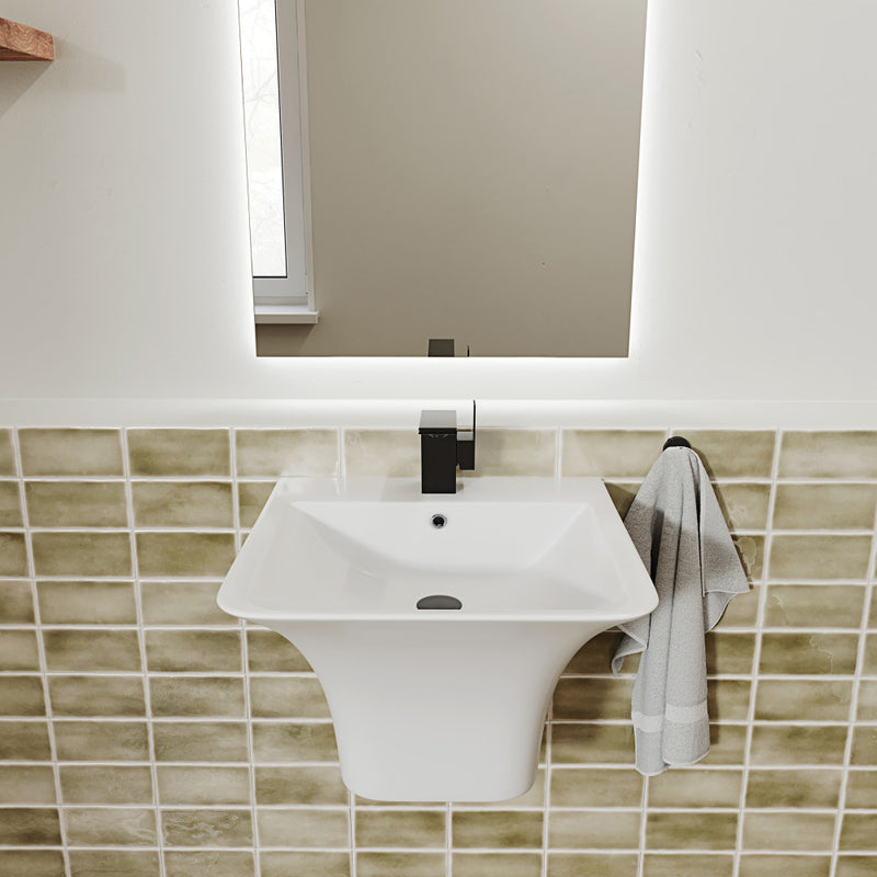 Carre 21" Wall-Mount Bathroom Sink