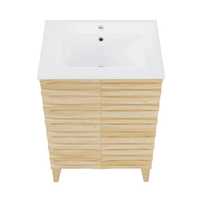 Cascade 24" Bathroom Vanity in Natural Oak