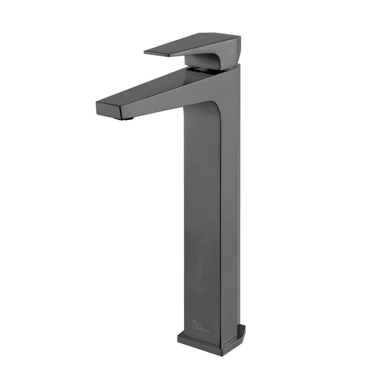 Voltaire Single Hole, Single-Handle, High Arc Bathroom Faucet in Gunmetal Grey