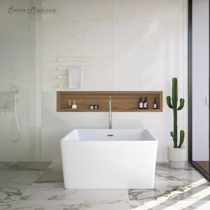 Claire 3-Bar Electric Towel Warmer in Matte White