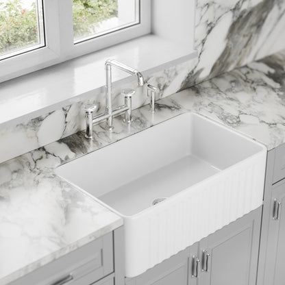 Avallon Pro Widespread Kitchen Faucet with Side Sprayer in Chrome