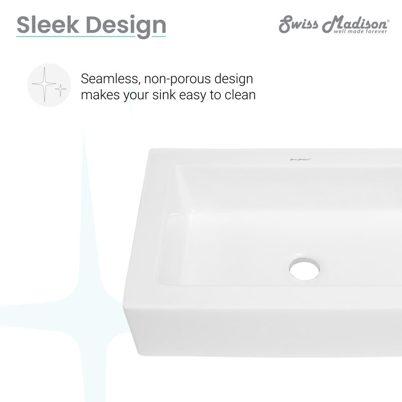 Voltaire Ceramic Rectangle Vessel Sink