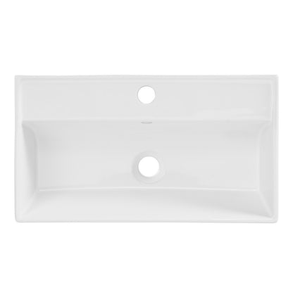 Claire 22" Wall-Mount Bathroom Sink with Brushed Gold Towel Bar