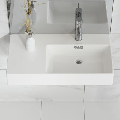 St. Tropez 36" Left Side Faucet Wall-Mount Bathroom Sink