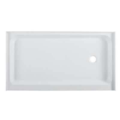 Voltaire 60" x 36" Acrylic White Single-Threshold, Right-Hand Drain, Shower Base