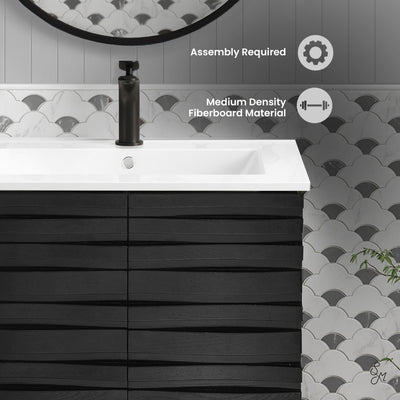 Cascade 24" Bathroom Vanity in Black