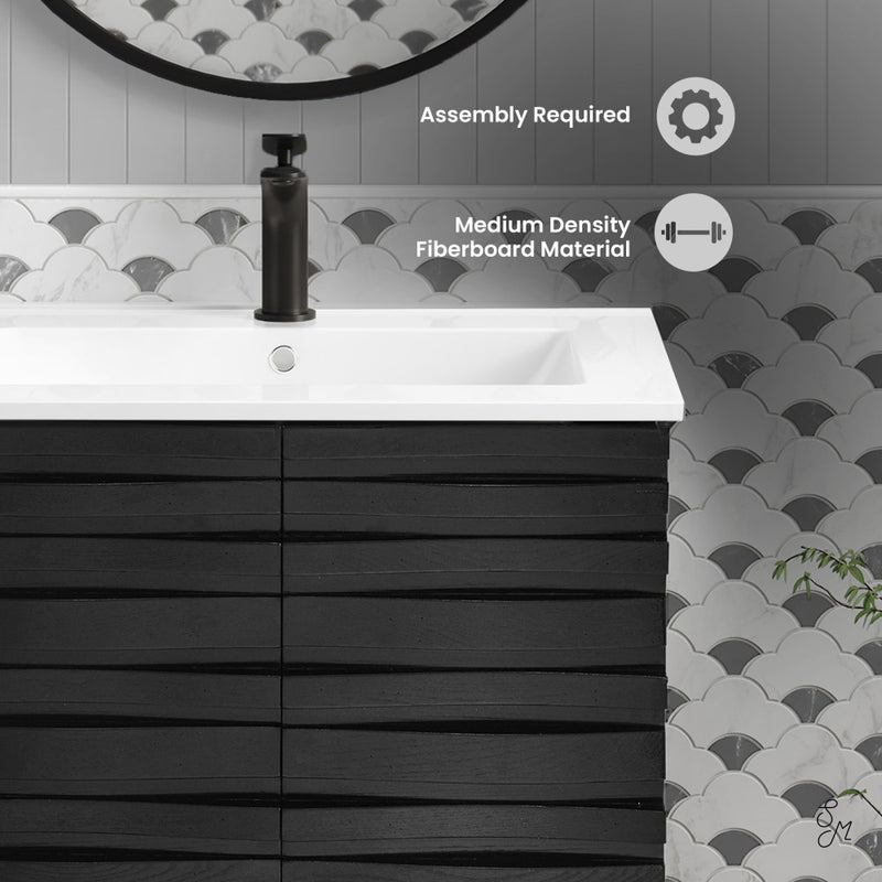 Cascade 24" Bathroom Vanity in Black