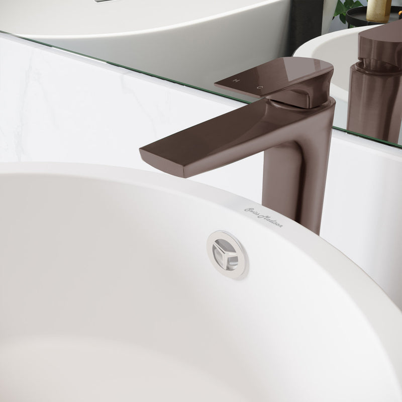Monaco Single Hole, Single-Handle, High Arc Bathroom Faucet in Oil Rubbed Bronze