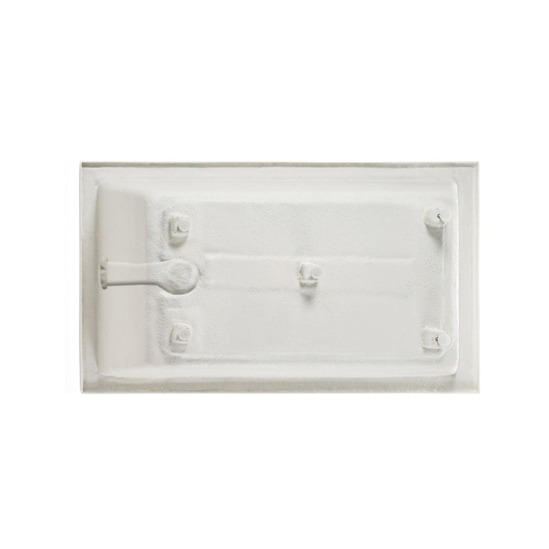 Voltaire 54 x 30 Left Drain Soaking Alcove Bathtub in Glossy White with Integrated Overflow, Drain Included