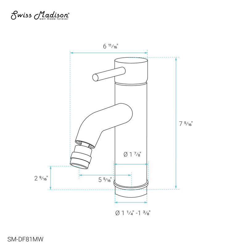 Ivy Bidet Faucet in Matte White