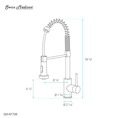 Nouvet Single Handle, Pull-Down Kitchen Faucet in Matte Black