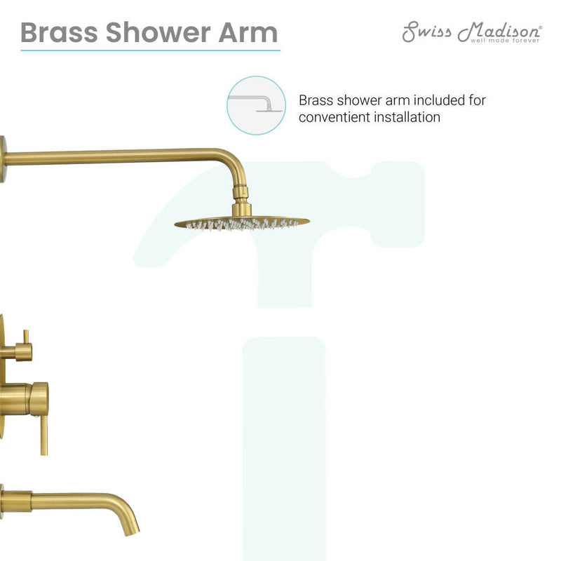 Ivy Single-Handle 1-Spray Tub and Shower Faucet in Brushed Gold (Valve Included)