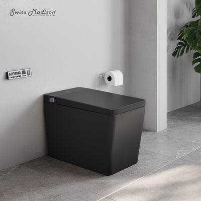 Concorde One Piece Smart Toilet 1.28 GPF in Matte Black with Heated Bidet, Air Drying, Night Light, Foot Sensor