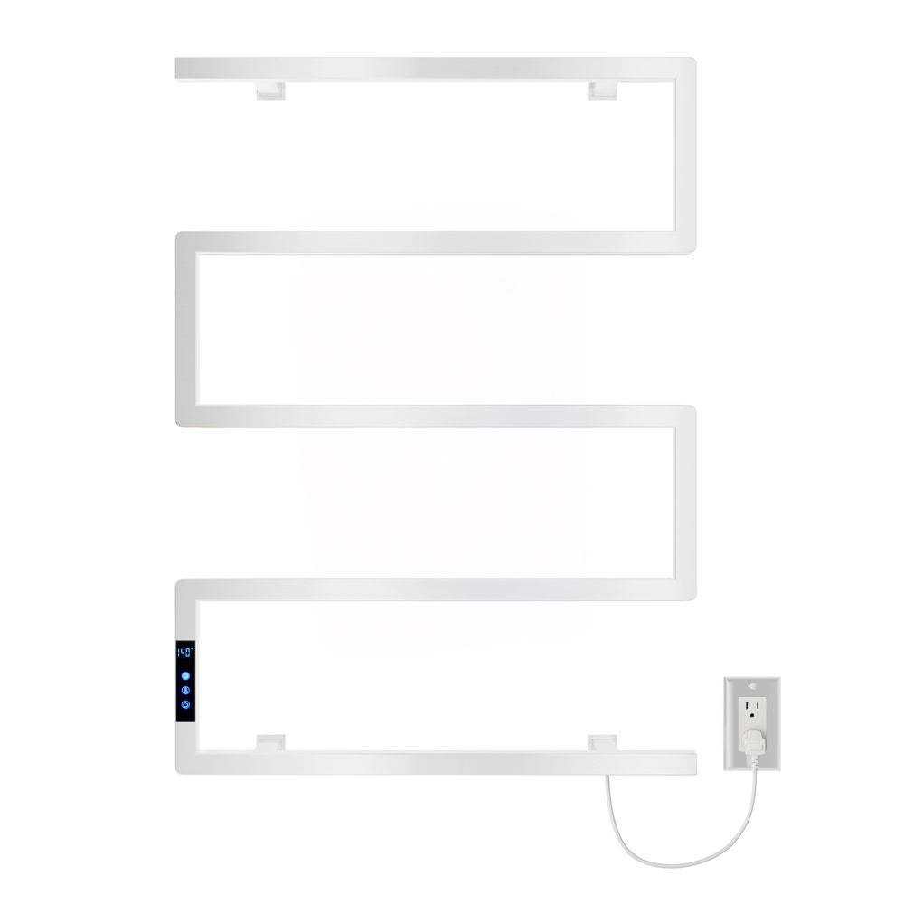 Voltaire 5-Bar Electric Towel Warmer in Matte White