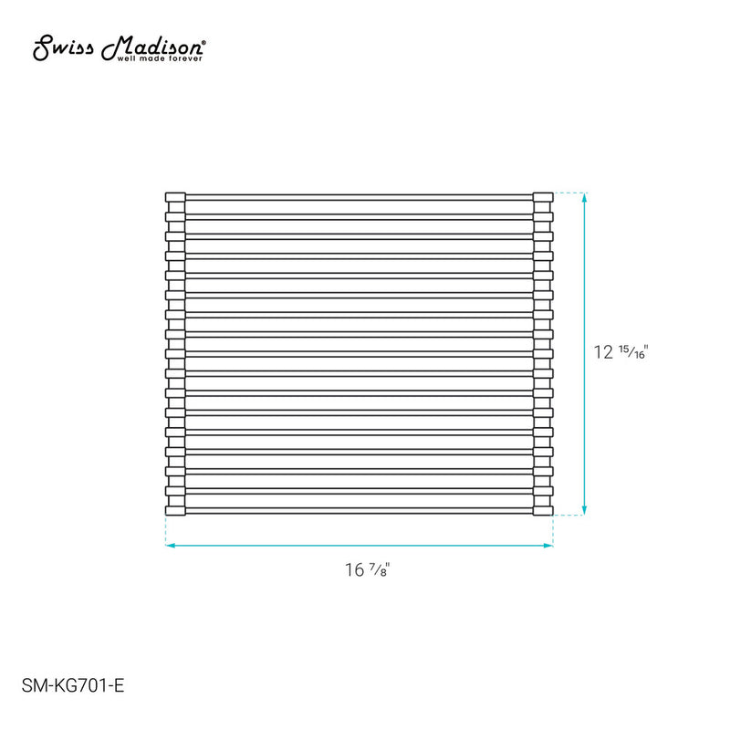 17" x 13" Kitchen Sink Grid, Grey