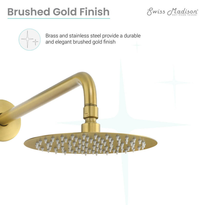 Ivy Single-Handle 1-Spray Tub and Shower Faucet in Brushed Gold (Valve Included)